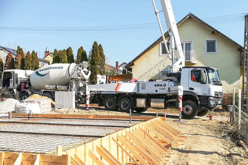 Betonlogisztika -  síklemezbetonozás Cserszegtomaj
