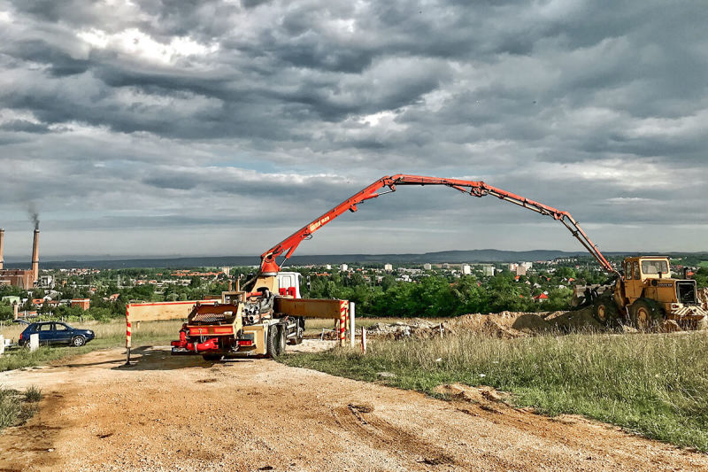 Betonlogisztika - alapbetonozás Tapolca