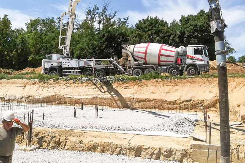 Betonlogisztika - betonpumpa