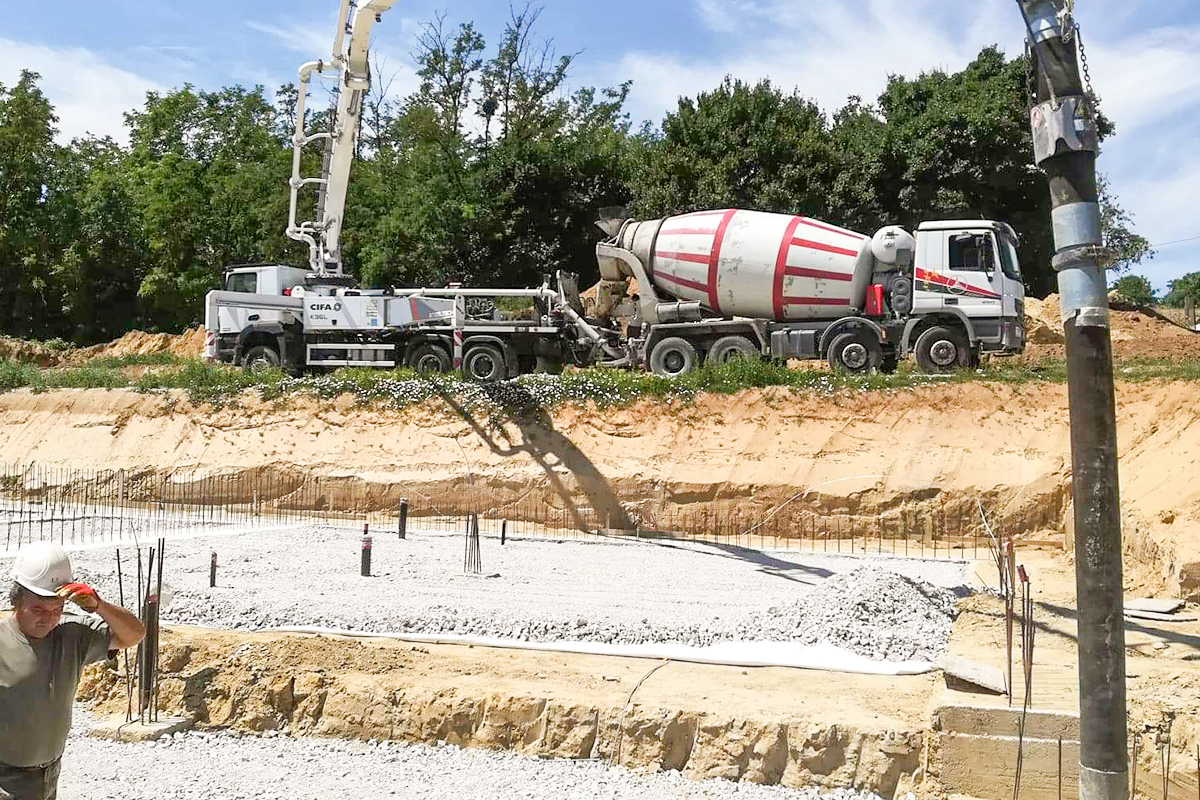 Betonlogisztika - betonpumpa