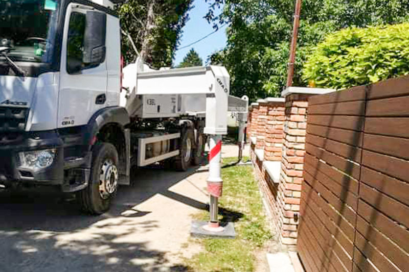 Betonlogisztika - mixerbeton speciális kis hely