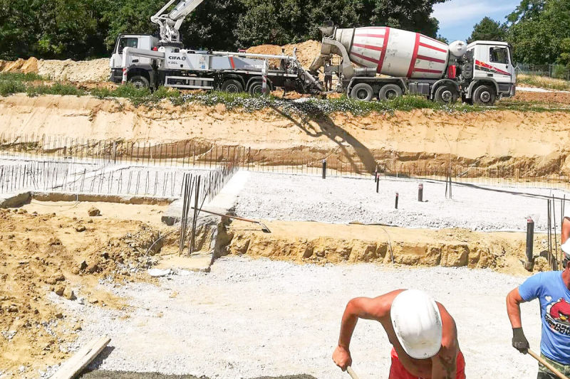 Betonlogisztika -  síklemezbetonozás